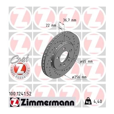 Zimmermann Brake Disc - Sport/Coated, 100124152 100124152
